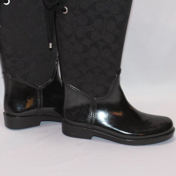 Coach Tristee Outline Signature Back Lace-up Boots - Picture 15 of 16